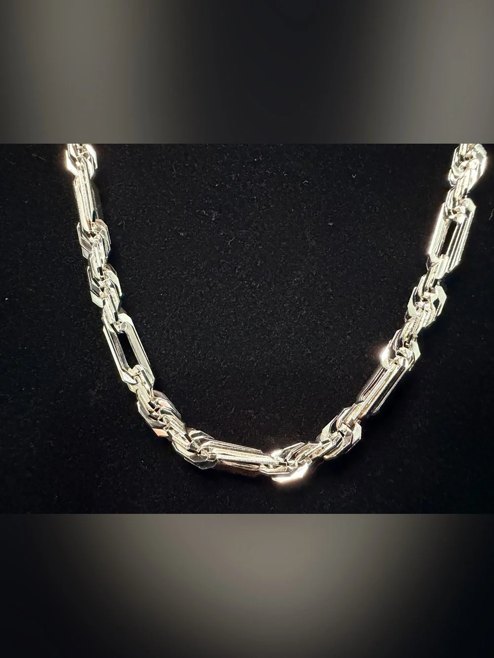 Figarope Milano Italy 925 Stamped Silver filled Necklace 22in 5MM 27.6g